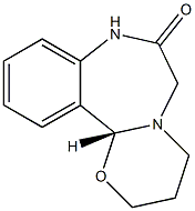 (12bR)-3,4,8,12b-Tetrahydro-2H-[1,3]oxazino[3,2-d][1,4]benzodiazepin-7(6H)-one Struktur