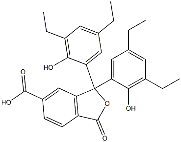 1,1-Bis(3,5-diethyl-2-hydroxyphenyl)-1,3-dihydro-3-oxoisobenzofuran-6-carboxylic acid Struktur