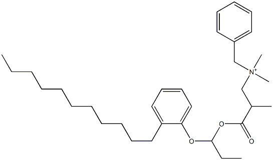 N,N-Dimethyl-N-benzyl-N-[2-[[1-(2-undecylphenyloxy)propyl]oxycarbonyl]propyl]aminium Struktur