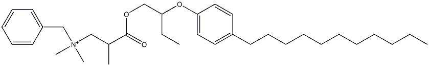 N,N-Dimethyl-N-benzyl-N-[2-[[2-(4-undecylphenyloxy)butyl]oxycarbonyl]propyl]aminium Struktur