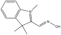 1,3,3-Trimethyl-2-(hydroxyiminomethyl)-3H-indolium Struktur