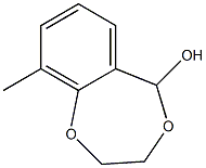 9-Methyl-2,3-dihydro-5H-1,4-benzodioxepin-5-ol Struktur