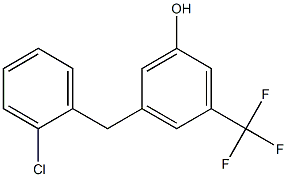 5-(2-Chlorobenzyl)-3-trifluoromethylphenol Struktur