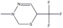 3-Methyl-6-(trifluoromethyl)-3,6-dihydro-2H-1,3,4-thiadiazine Struktur