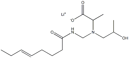 2-[N-(2-Hydroxypropyl)-N-(5-octenoylaminomethyl)amino]propionic acid lithium salt Struktur