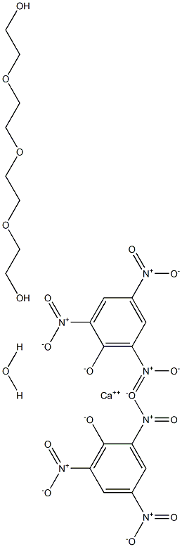 Calcium dipicrate tetraethylene glycol monohydrate Struktur