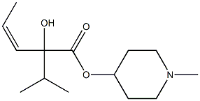 (Z)-2-Hydroxy-2-isopropyl-3-pentenoic acid 1-methyl-4-piperidyl ester Struktur