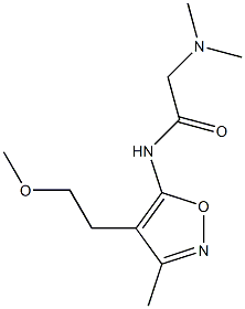 N-[4-(2-Methoxyethyl)-3-methyl-5-isoxazolyl]-2-(dimethylamino)acetamide Struktur