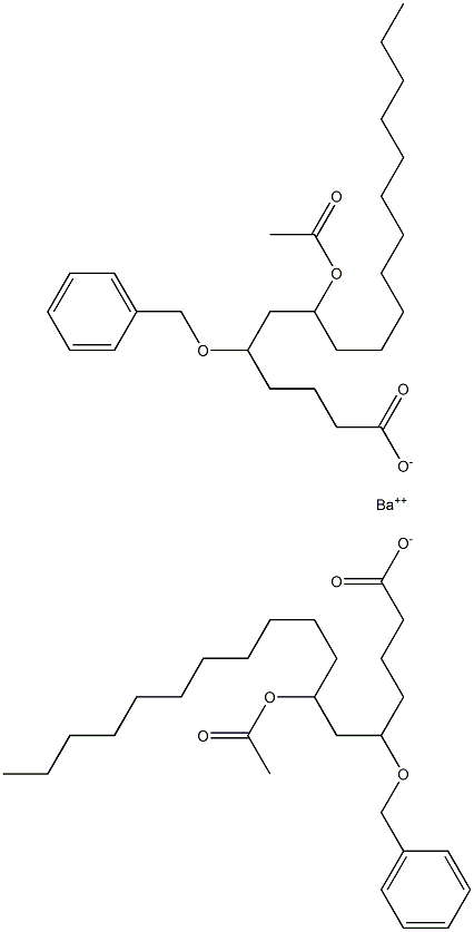 Bis(5-benzyloxy-7-acetyloxystearic acid)barium salt Struktur