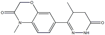 4-Methyl-7-[(1,4,5,6-tetrahydro-4-methyl-6-oxopyridazin)-3-yl]-4H-1,4-benzoxazin-3(2H)-one Struktur