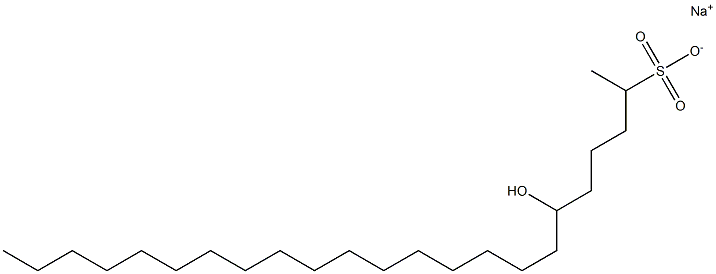 6-Hydroxytricosane-2-sulfonic acid sodium salt Struktur