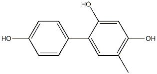 5-Methyl-1,1'-biphenyl-2,4,4'-triol Struktur