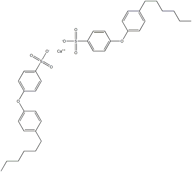 Bis[4-(4-hexylphenoxy)benzenesulfonic acid]calcium salt Struktur