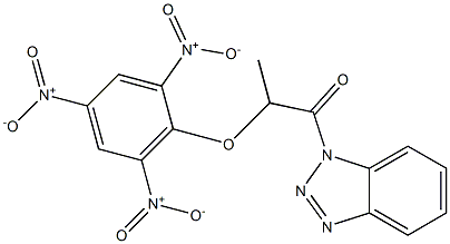 1-[2-(2,4,6-Trinitrophenoxy)propanoyl]-1H-benzotriazole Struktur