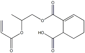 2-Cyclohexene-1,2-dicarboxylic acid hydrogen 2-[2-(acryloyloxy)propyl] ester Struktur