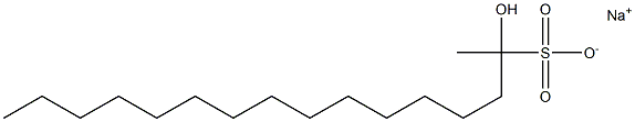 2-Hydroxyhexadecane-2-sulfonic acid sodium salt Struktur