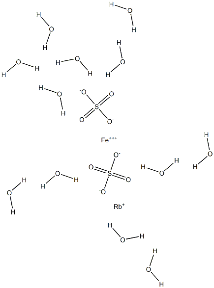 Rubidium iron(III) sulfate dodecahydrate Struktur