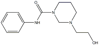 1-(2-Hydroxyethyl)-3-(phenylcarbamoyl)hexahydropyrimidine Struktur