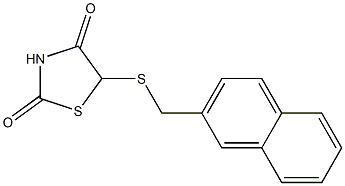 5-(2-Naphthalenylmethylthio)thiazolidine-2,4-dione Struktur