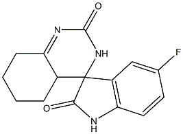 5'-Fluoro-1',2,2',4a,5,6,7,8-octahydrospiro[quinazoline-4(3H),3'-[3H]indole]-2,2'-dione Struktur