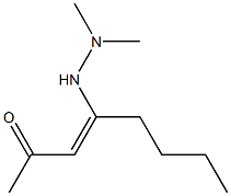 (Z)-4-(2,2-Dimethylhydrazino)-3-octen-2-one Struktur