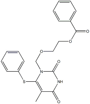 1-[(2-Benzoyloxyethoxy)methyl]-5-methyl-6-phenylthiopyrimidine-2,4(1H,3H)-dione Struktur