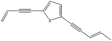 2-(3-Buten-1-ynyl)-5-(3-penten-1-ynyl)thiophene Struktur