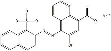 4-[(1-Sulfo-2-naphtyl)azo]-3-hydroxy-1-naphthalenecarboxylic acid manganese(II) salt Struktur