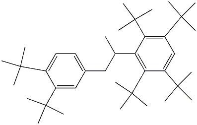 2-(2,3,5,6-Tetra-tert-butylphenyl)-1-(3,4-di-tert-butylphenyl)propane Struktur