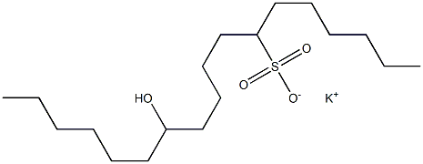 12-Hydroxyoctadecane-7-sulfonic acid potassium salt Struktur