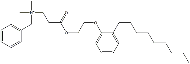 N,N-Dimethyl-N-benzyl-N-[2-[[2-(2-nonylphenyloxy)ethyl]oxycarbonyl]ethyl]aminium Struktur