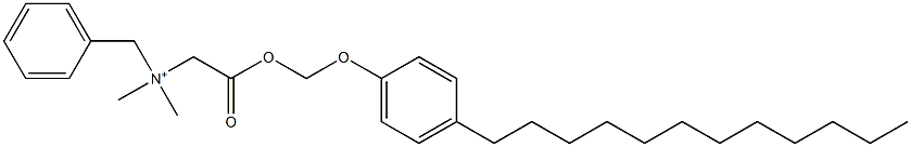 N,N-Dimethyl-N-benzyl-N-[[[(4-dodecylphenyloxy)methyl]oxycarbonyl]methyl]aminium Struktur