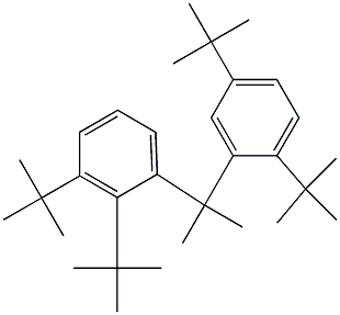 2-(2,3-Di-tert-butylphenyl)-2-(2,5-di-tert-butylphenyl)propane Struktur