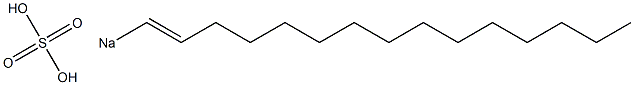 Sulfuric acid 1-pentadecenyl=sodium salt Struktur