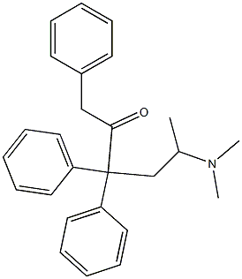 5-(Dimethylamino)-1,3,3-triphenyl-2-hexanone Struktur