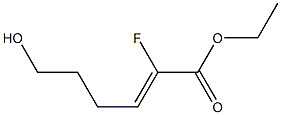 (Z)-2-Fluoro-6-hydroxy-2-hexenoic acid ethyl ester Struktur