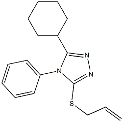 5-Cyclohexyl-4-phenyl-3-[allylthio]-4H-1,2,4-triazole Struktur