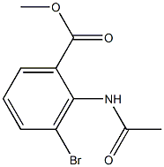 2-Acetylamino-3-bromobenzoic acid methyl ester Struktur