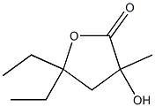 3-Hydroxy-3-methyl-5,5-diethyl-4,5-dihydrofuran-2(3H)-one Struktur