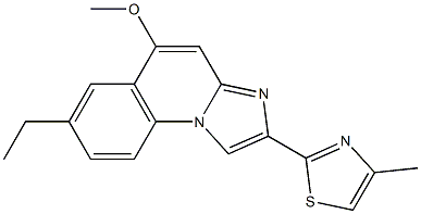 7-Ethyl-5-methoxy-2-(4-methyl-2-thiazolyl)imidazo[1,2-a]quinoline Struktur