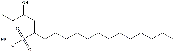 3-Hydroxyoctadecane-5-sulfonic acid sodium salt Struktur