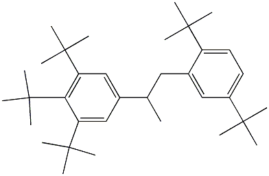 2-(3,4,5-Tri-tert-butylphenyl)-1-(2,5-di-tert-butylphenyl)propane Struktur