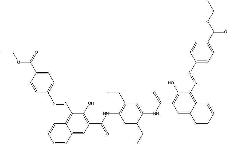 N,N'-(2,5-Diethyl-1,4-phenylene)bis[4-[[4-(ethoxycarbonyl)phenyl]azo]-3-hydroxy-2-naphthalenecarboxamide] Struktur