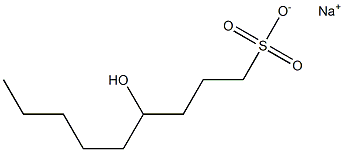 4-Hydroxynonane-1-sulfonic acid sodium salt Struktur