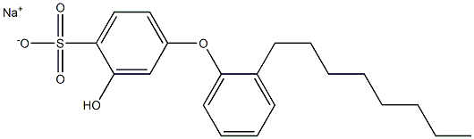 3-Hydroxy-2'-octyl[oxybisbenzene]-4-sulfonic acid sodium salt Struktur