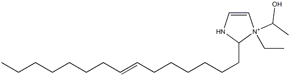 1-Ethyl-1-(1-hydroxyethyl)-2-(7-pentadecenyl)-4-imidazoline-1-ium Struktur