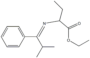 N-[1-(Ethoxycarbonyl)propyl]-2-methyl-1-phenylpropylideneamine Struktur