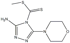 3-Amino-5-morpholino-4H-1,2,4-triazole-4-dithiocarboxylic acid methyl ester Struktur