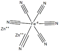 Zinc hexacyanoferrate(II) Struktur