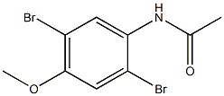 N-(4-Methoxy-2,5-dibromophenyl)acetamide Struktur